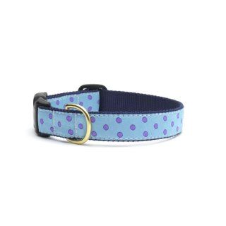 Blue and Purple Dot Dog Collar   Small N