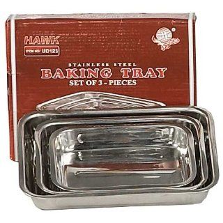 11 12.5 14.5 STAINLESS STEEL BAKING TRAY 3 PIECE SET