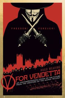 for Vendetta Poster Red Hugo Weaving Movie Poster