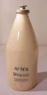 Hull Pottery Old Spice After Shave Bottle w/ Ship Grand Turk & Metal