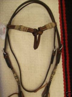 Quality Harness Leather Rawhide Futurity Knot Headstall