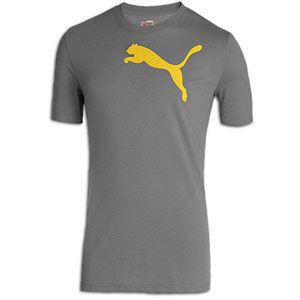 PUMA Cat S/S T Shirt   Mens   Casual   Clothing   Castle/Lemon