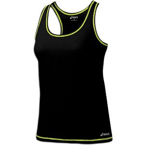 ASICS® Emma Singlet   Womens   Running   Clothing   Black/Wow