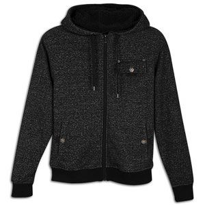  fleece hoodie with a chest pocket. 60% cotton/40% polyester. Imported