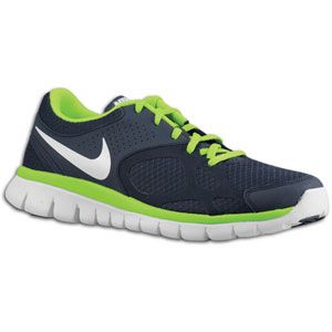 Nike Flex Run   Mens   Running   Shoes   Light Midnight/Electric