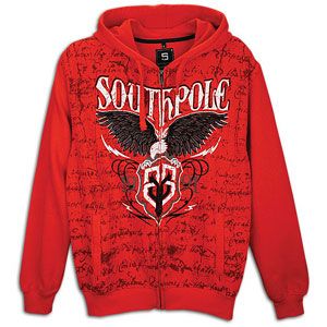 Southpole Flock Full Zip Center Hoodie   Mens   Casual   Clothing