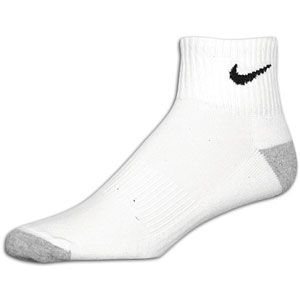 Nike 3 Pack Moisture Mgmt Quarter   Basketball   Accessories   White