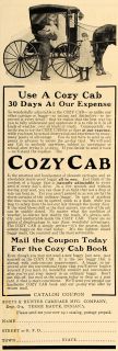 1911 Ad Fouts & Hunter Carriage Manufacturing Cozy Cab   ORIGINAL