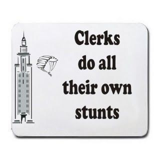 Clerks do all their own stunts Mousepad