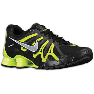 Nike Shox Turbo+ 13   Mens   Running   Shoes   Black/Volt/Metallic
