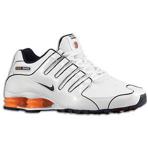 Nike Shox NZ   Mens   Running   Shoes   White/Total Orange/Dark