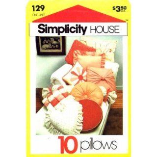 Simplicity 129 House Sewing Pattern Pillows Bolster