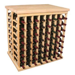 Wooden 128 Bottle Double Deep Tasting Wine Rack Kit with