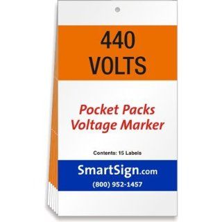 440 Volts, 15 Labels / Book, 3.25 x 1.5