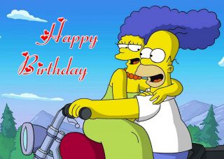 319 Personalised Birthday Card Simpsons Wife Husband Girlfriend