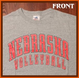 University of Nebraska Cornhuskers Volleyball School Logo Gray Large