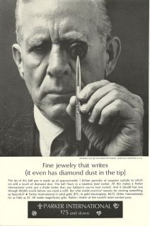 Print Ad Parker International Pens Pen Company Janesville WI 1962
