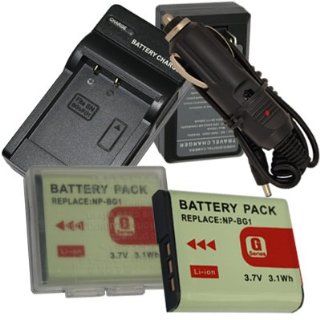 2Pcs Battery+Charger for Sony CyberShot DSC W120 DSC W130