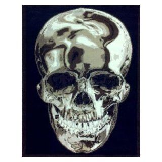   Skull Rug 4 Ft. X 5 Ft. 2 In. Black Design #134