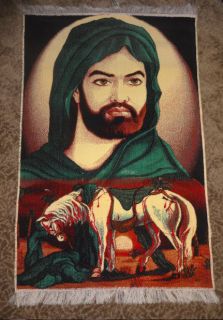  Islamic/Shia wall hanging Tapestry Rug Of Imam Hussain (SA)(38X57