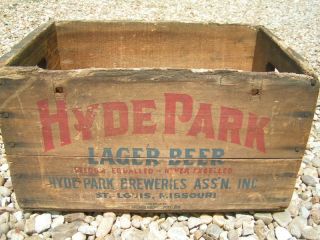 Old Hyde Park Wooden Beer Crate Lager Wood Box