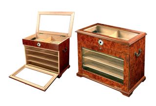 THIS HAND MADE LUXURY CIGARS BOX HUMIDOR IS EQUIPPED OF HUMIDIFIER AND