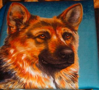 German Shepherd Dog Handmade Fabric Throw Pillows