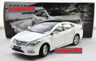 Hyundai azera Grandeur Sedan 2011 2012 White Dealer Edition 1 18 Scale
