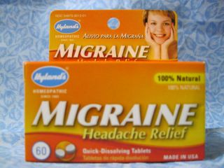 Hylands Migraine Headache Relief 60 Tabs Homeopathic