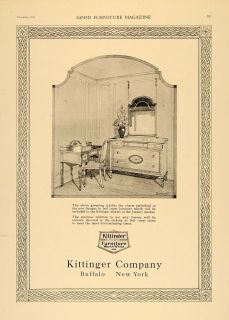 1920 Ad Kittinger Co. Furniture Bedroom J R Vennell   ORIGINAL