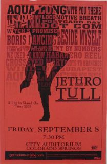 Jethro Tull 2000 Colorado Concert Poster Ian Anderson