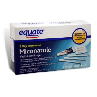 Equate Miconazole 3 Day Treatment Suppositories Cream