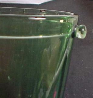 Green Depression Glass Ice Bucket