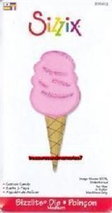 Sizzix Sizzlits Cotton Candy 655612 New Ice Cream Cone
