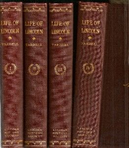  BINDING 4 VOLUME SET ABRAHAM LINCOLN CIVIL WAR IDA M. TARBELL USA GIFT