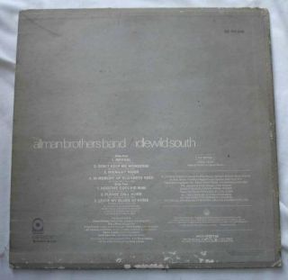 Allman Brothers Band Idlewild South Album 33 RPM Vinyl Record