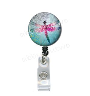 Retractable ID Badge Holder Reel Dragonfly