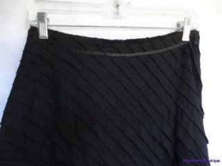 Ideology  Black Cotton Dimensional Asymm Lagenlook Aline Skirt