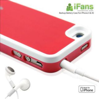 Ifans 1450mAh Metal Wiredrawing Battery Case Charger Case for iPhone 4