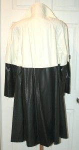 Vintage ILIE WACS Black and White Rain Coat Jacket, Fabulous Buttons
