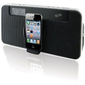 iLive App Enhanced Speaker System iPod iPhone ISP591B Clock Aux Input