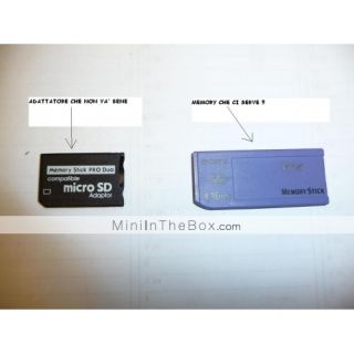 USD $ 1.99   MicroSD to Memory Stick Pro Duo Memory Card Adapter,
