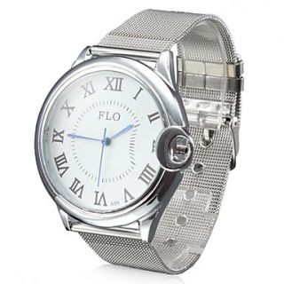 USD $ 7.89   Unisexs Steel Analog Quartz Wrist Watch (Silver),