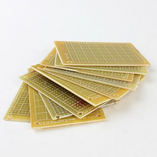 7cm Glass Fiber Prototyping PCB Universal Breadboard Yellow (10 Pack