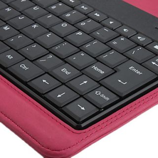  teclado inalámbrico con soporte para Samsung Galaxy Tab 10.1 (rojo
