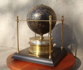 Franklin Mint Imhof ROYAL GEOGRAPHICAL SOCIETY Brass Globe World Time