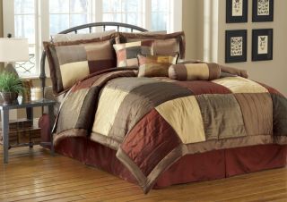 7pcs Queen Sequoia Bed in A Bag Comforter Bedding Set