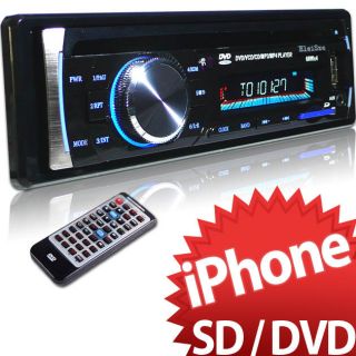 Car In Dash DVD CD SD USB  AM FM Stereo Audio Player iPhone Aux in