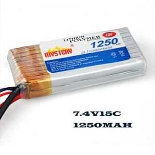 EUR € 18.39   Geheimnis 1250mAh 2S1P LiPoly 15c 7.4V Batterie