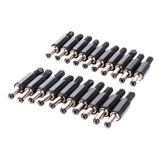 X14mm 2.5mm Inner Diameter DC Power Jack Connector (20 Pieces a Pack
